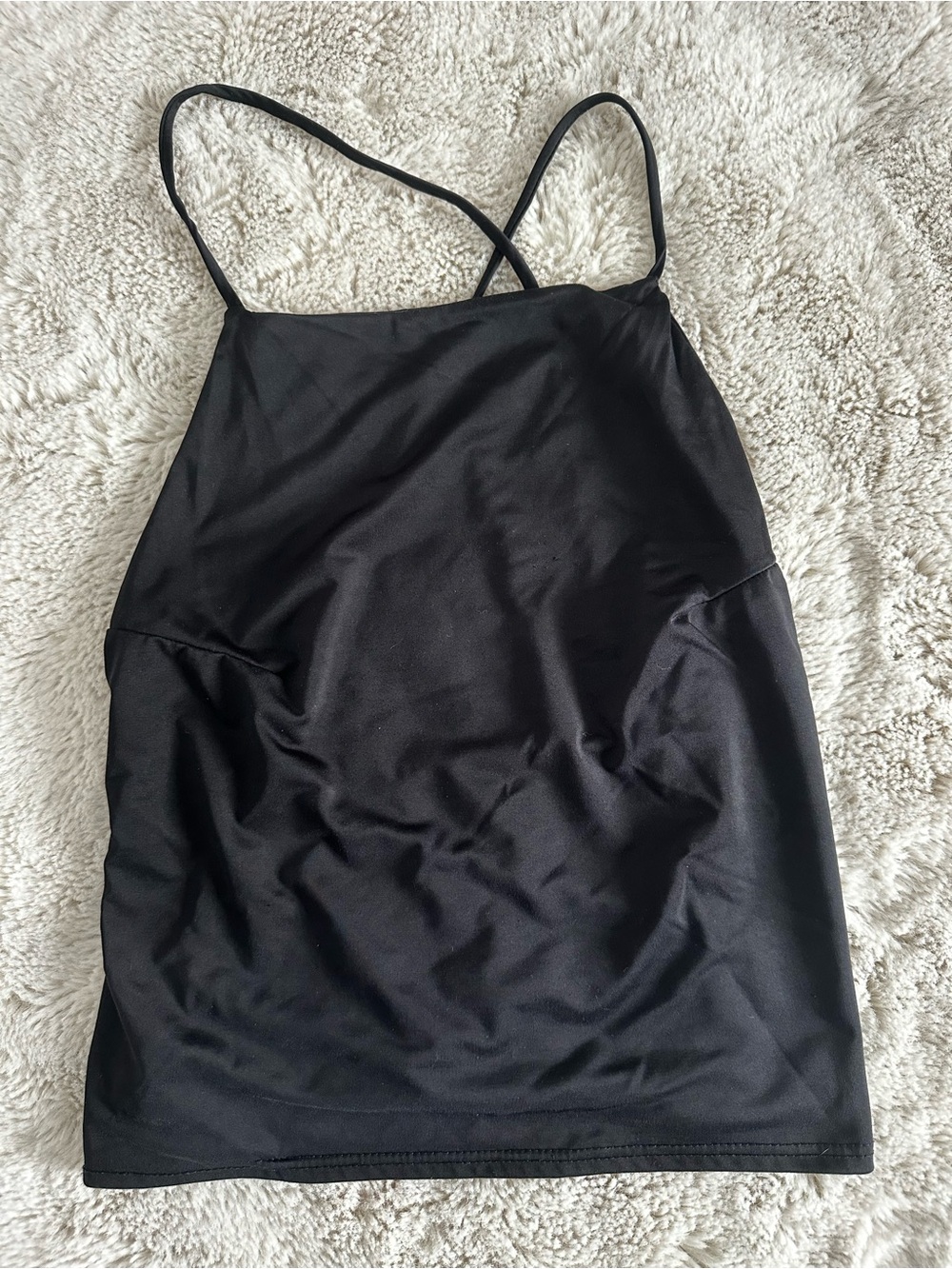 Black Strappy Crop Top - Sleek Everyday Layering